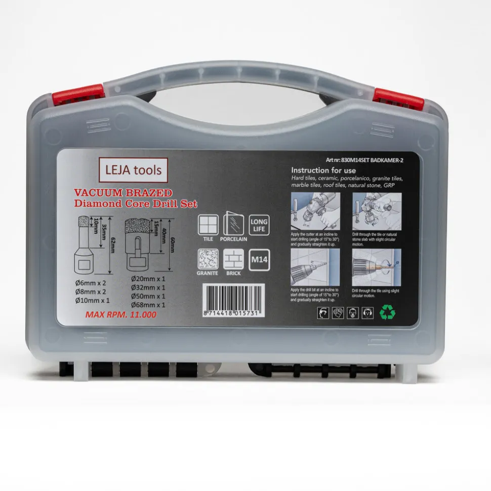 Leja Tools Tegelborenset M14 6-6-8-8-10-20-32-50-68mm