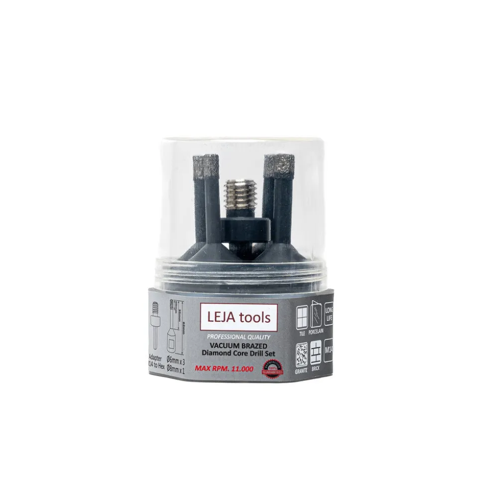 Leja Tools Tegelborenset M14 6-6-6-8mm Adapter