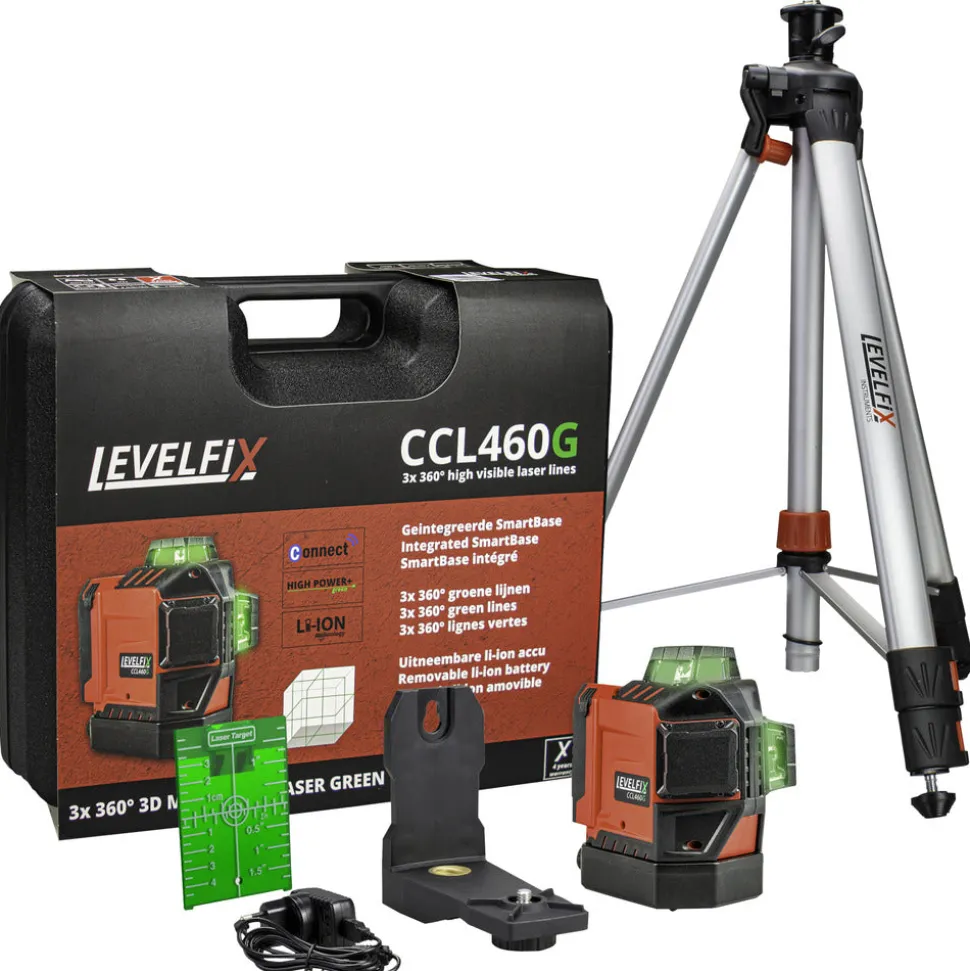 Levelfix 3D Lijnlaser Set CCL460G Met Statief