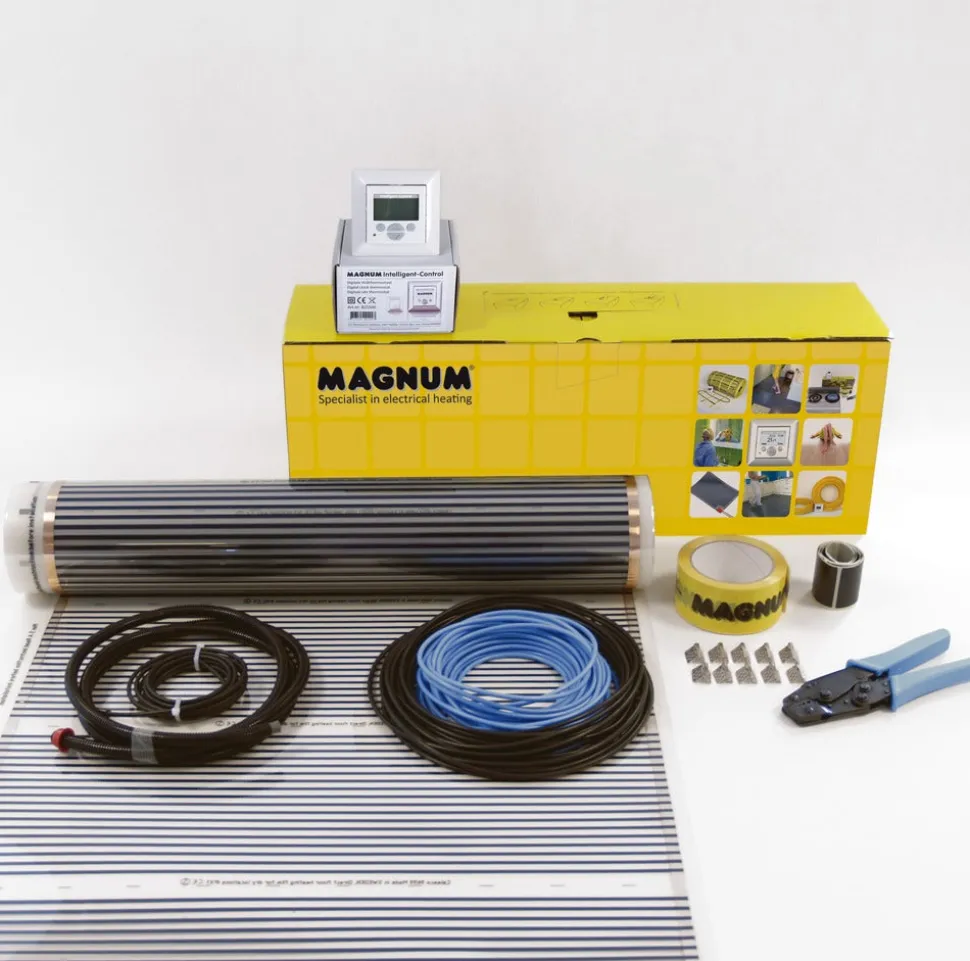 MAGNUM Heating Vloerverwarming Elektrisch Microfoil Incl WiFi Thermostaat 120W 5m²