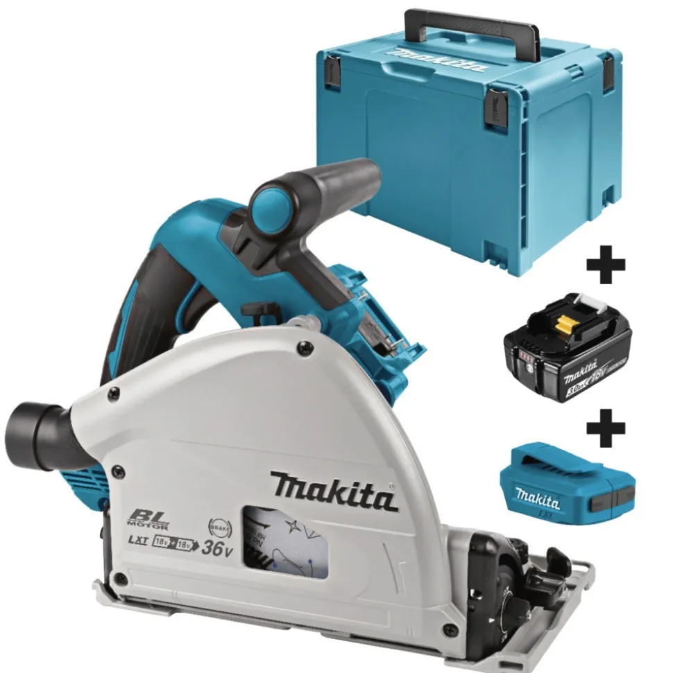 Makita Invalcirkelzaag DSP600ZJ 165 mm 2x18 V in Mbox
