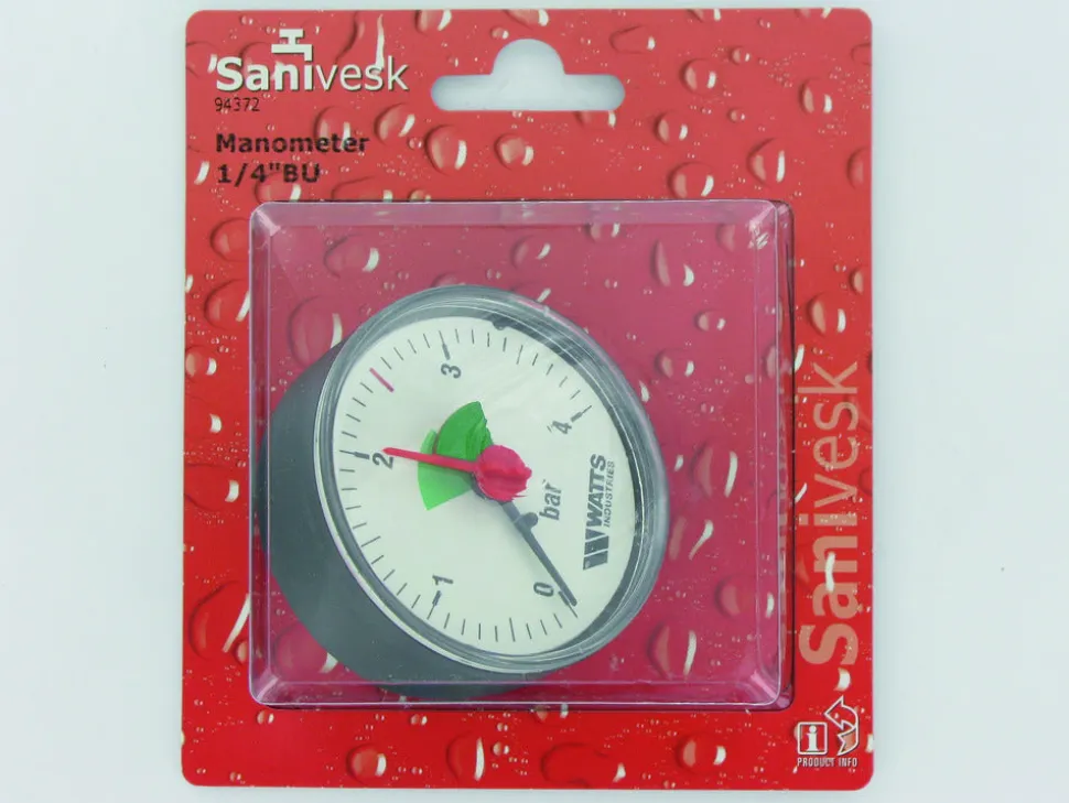 Manometer Buitendraad 1/4"