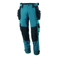 Mascot Werkbroek Advanced Ultimate Stretch Met Spijkerzakken Petrol Blauw