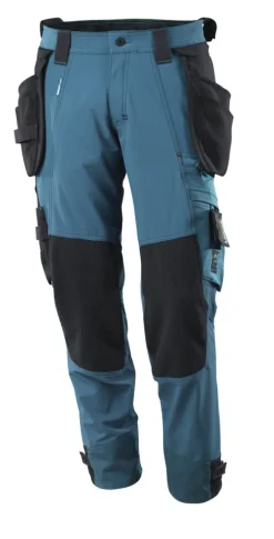 Mascot Werkbroek Advanced Ultimate Stretch Met Spijkerzakken Petrol Blauw