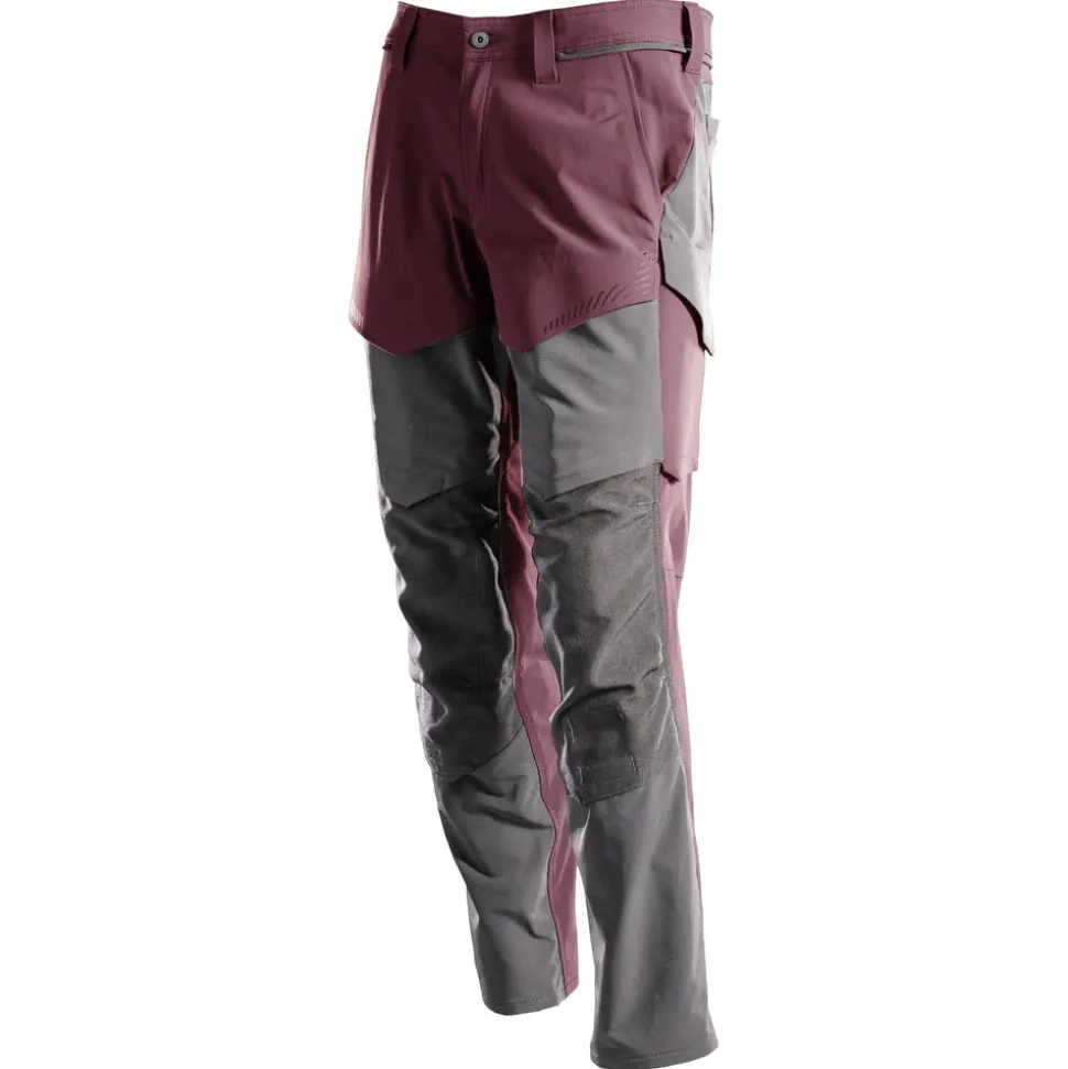 Mascot Werkbroek Customized Ultimate Stretch Bordeaux/Steengrijs