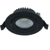 MBL Lighting Inbouwspot Luna DTW Zwart Rond 5W Dimbaar Kantelbaar IP44