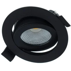 MBL Lighting Inbouwspot Luna DTW Zwart Rond 5W Dimbaar Kantelbaar IP44