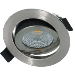 MBL Lighting Inbouwspot Luna 2700 RVS Rond 5W Kantelbaar IP44