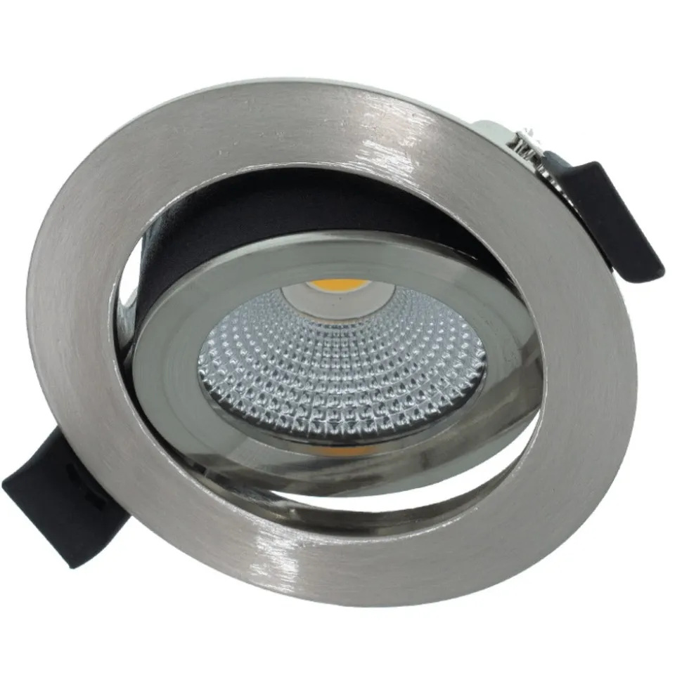 MBL Lighting Inbouwspot Luna 2700 RVS Rond 5W Kantelbaar IP44
