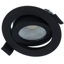 MBL Lighting Inbouwspot Luna 2700 Zwart Rond 5W Kantelbaar IP44