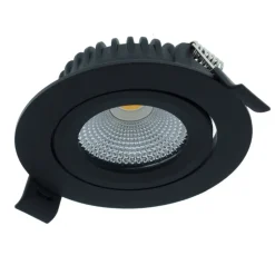 MBL Lighting Inbouwspot Luna 2700 Zwart Rond 5W Kantelbaar IP44