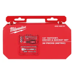 Milwaukee Dopsleutelset 38-Delig In Cassette 1/4''