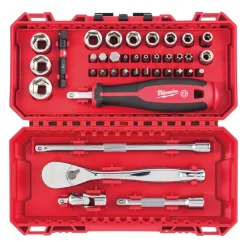 Milwaukee Dopsleutelset 38-Delig In Cassette 1/4''