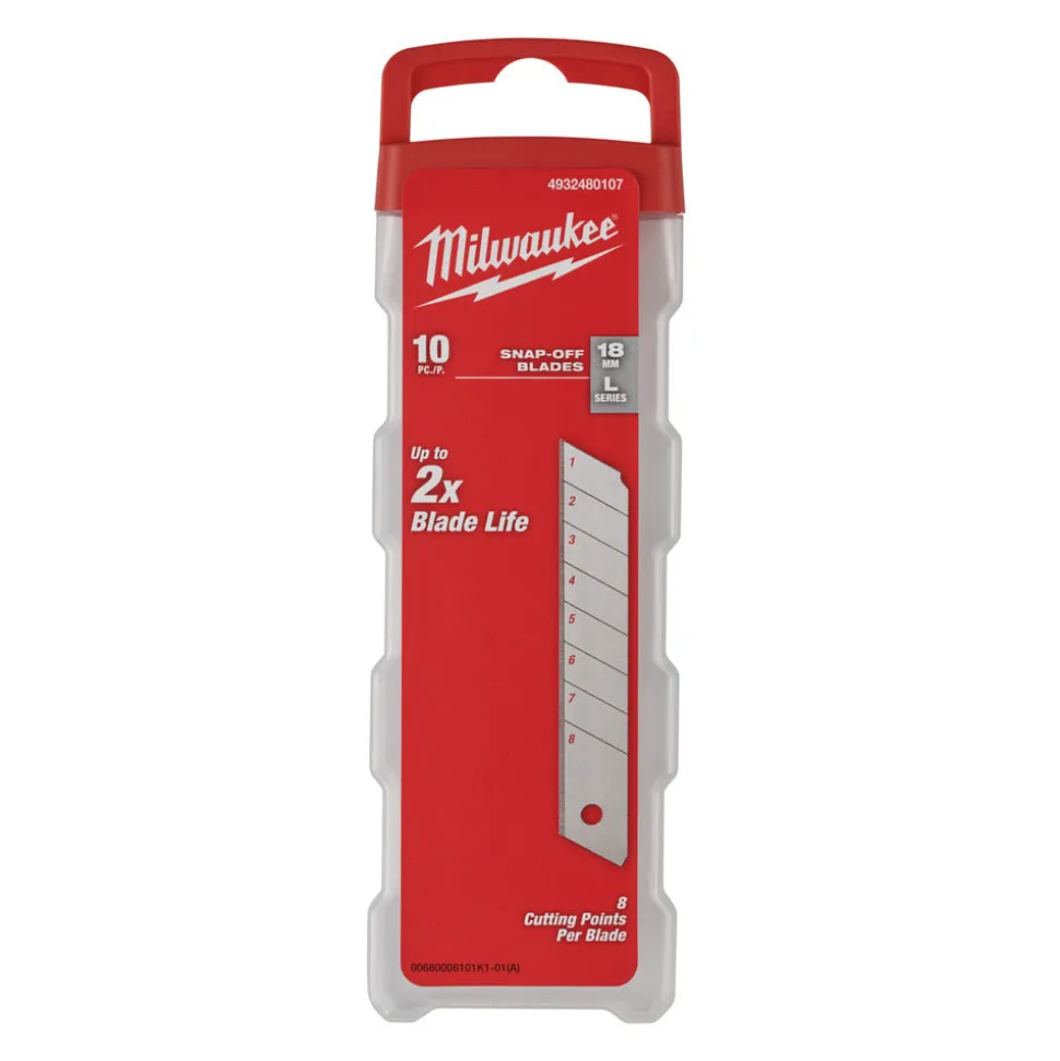 Milwaukee Reserve Afbreekmesjes 18mm 10st
