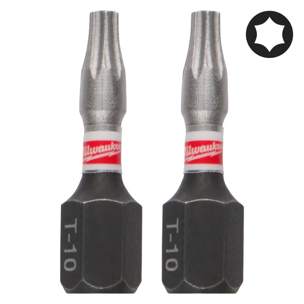 Milwaukee Schroefbit SHOCKWAVE TX10 25mm 3st