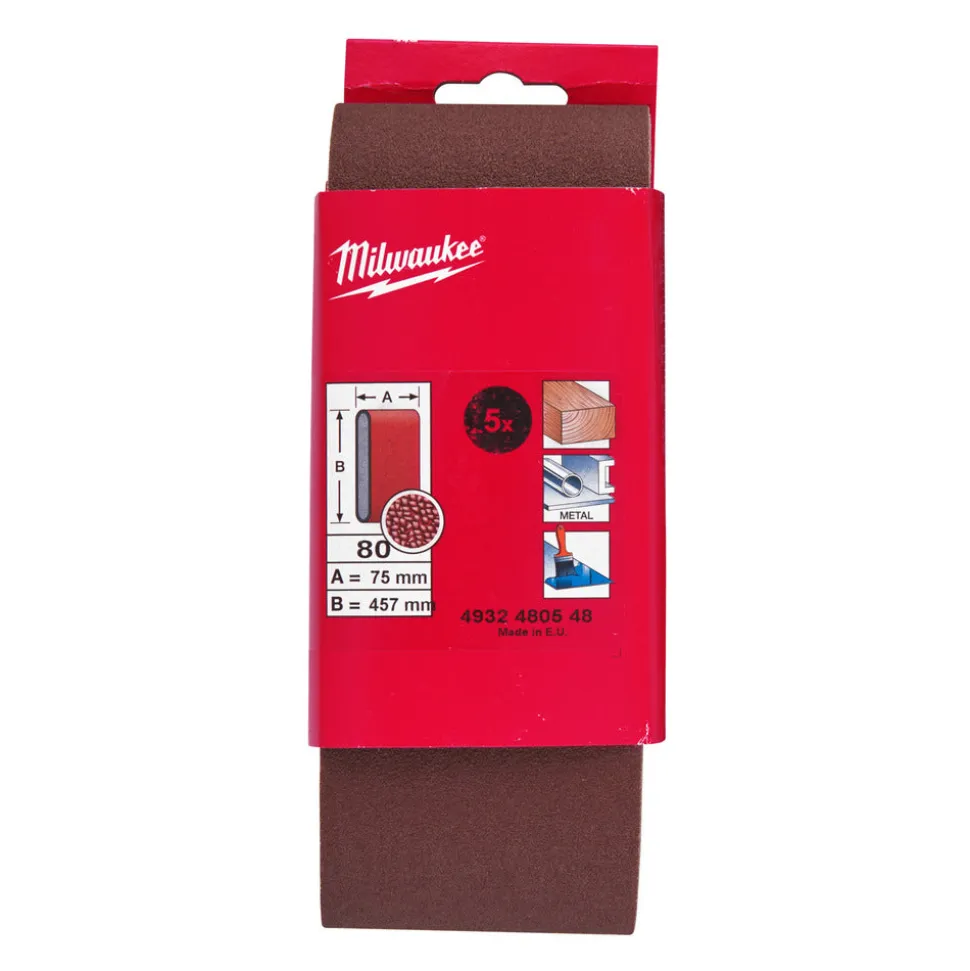 Milwaukee Schuurband 75x457mm 5st