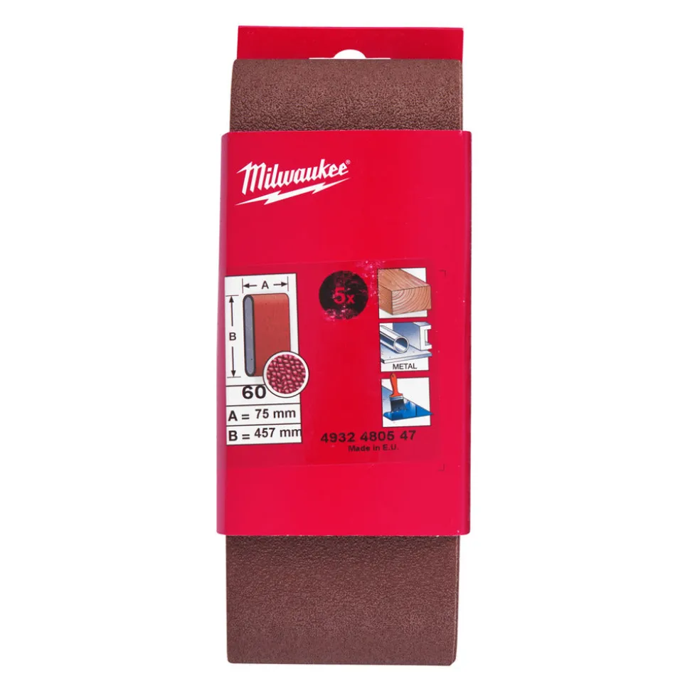 Milwaukee Schuurband 75x457mm 5st