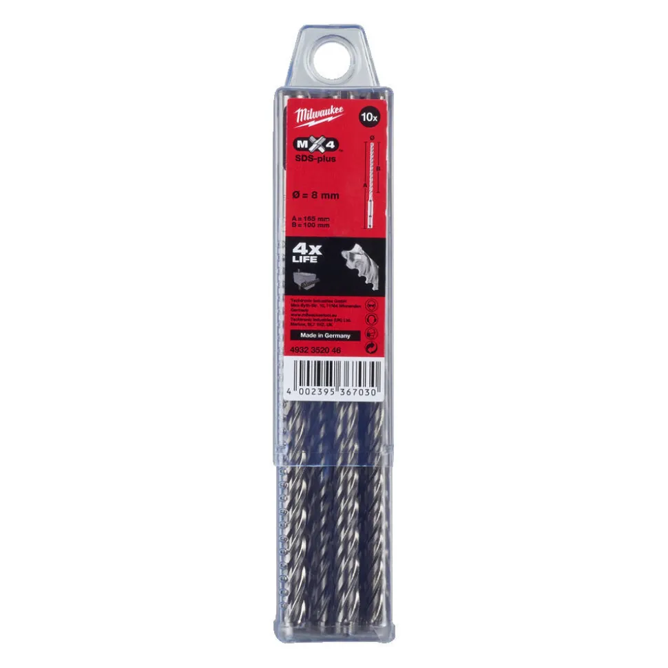 Milwaukee SDS-Plus Hamerboor RX4 8x160mm 10st