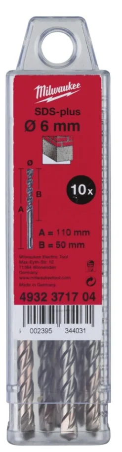 Milwaukee SDS-Plus Hamerboor 6x160mm 10st