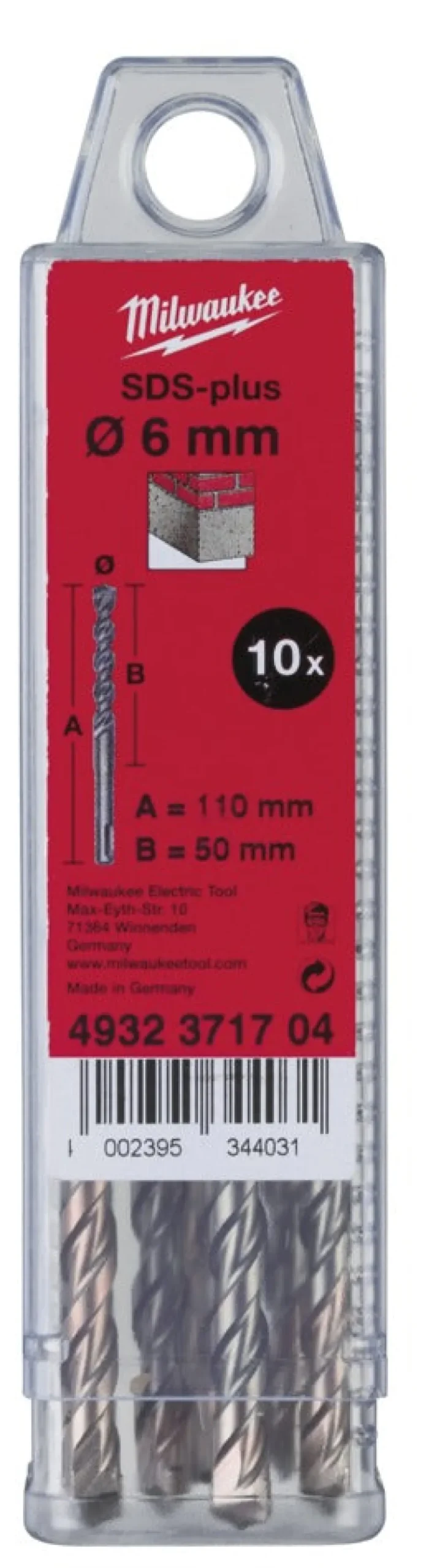 Milwaukee SDS-Plus Hamerboor 6x160mm 10st