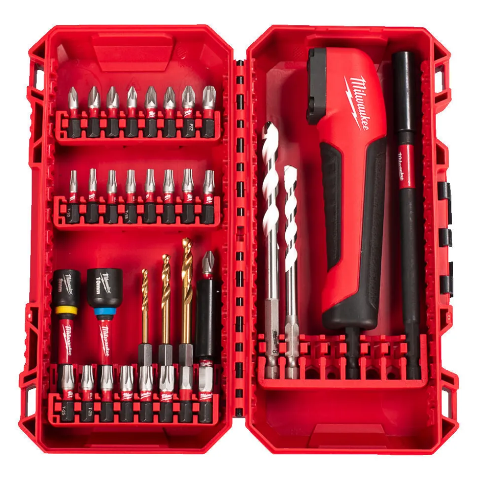Milwaukee Shockwave Bitset Incl Haakse Schroefkop 35st