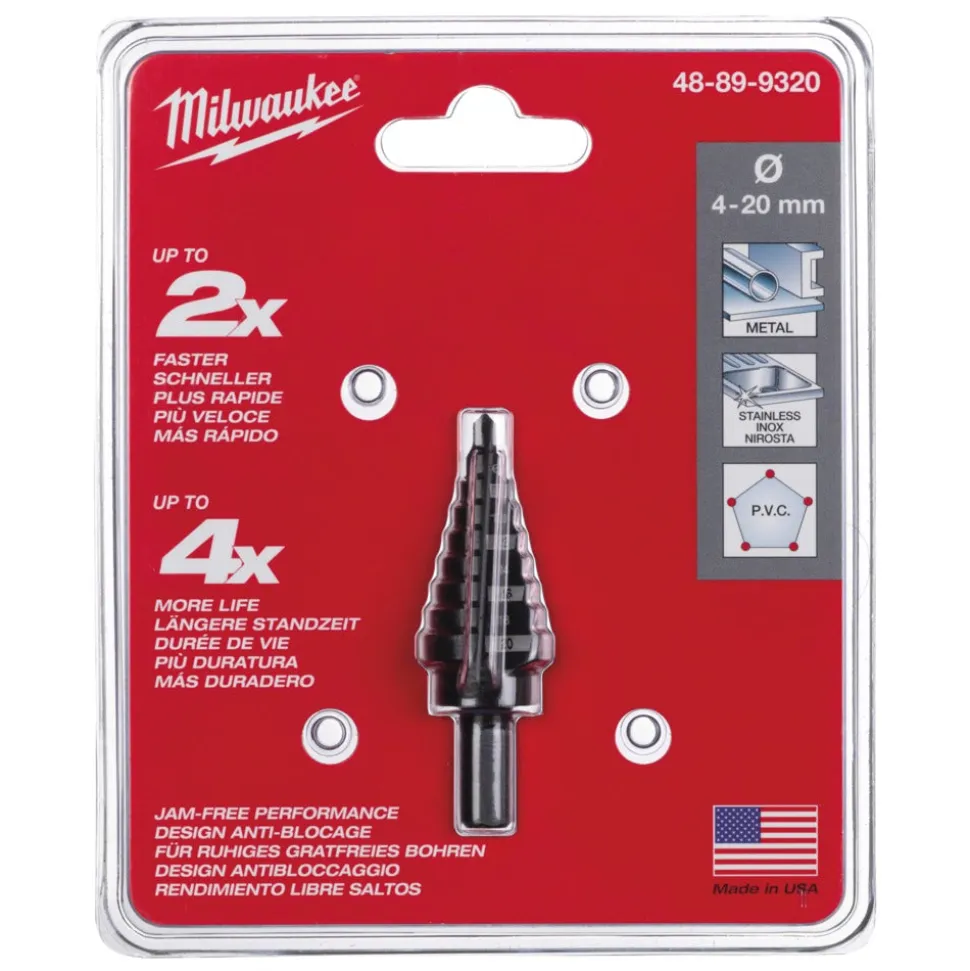 Milwaukee Stappenboor 4-20mm