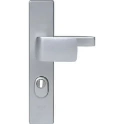 Nemef Veiligheidsbeslag Knop-Kruk SKG*** Aluminium Grijs 3415-72mm