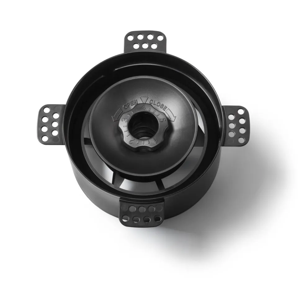 NoShow Ventilatieventiel Instucbaar 2.0 Zwart Ø125mm