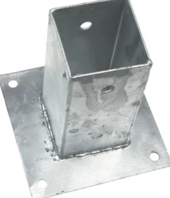 Paalhouder Thermisch Verzinkt 91x91mm Met Plaat