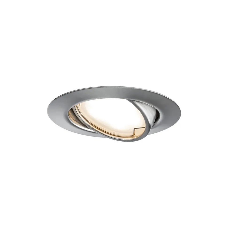 Paulmann Inbouwspot Base Geborsteld Staal Rond 5W Kantelbaar