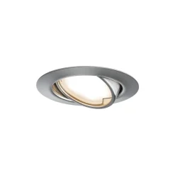 Paulmann Inbouwspot Base Geborsteld Staal Rond 5W Kantelbaar 3st