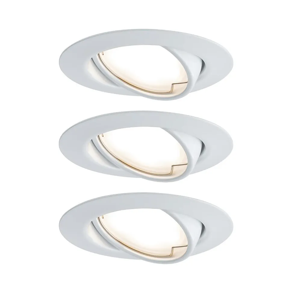 Paulmann Inbouwspot Base Wit Rond 5W Kantelbaar 3st