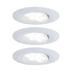 Paulmann Inbouwspot Calla Mat Wit Rond 6W Kantelbaar IP65 3st