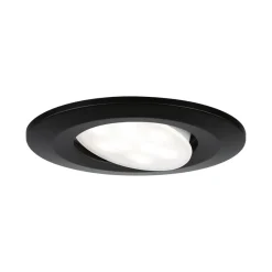 Paulmann Inbouwspot Calla Mat Zwart Rond 6W Kantelbaar IP65