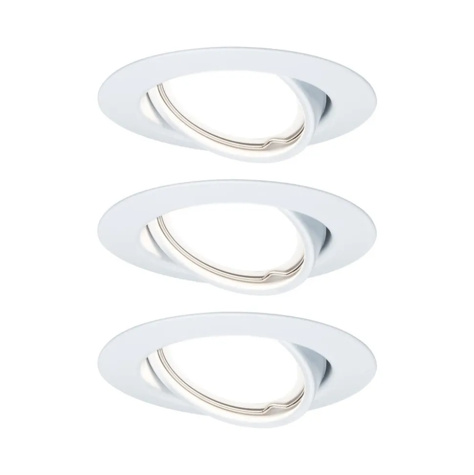 Paulmann Inbouwspot EBL Base Wit Rond 5W Kantelbaar 3st