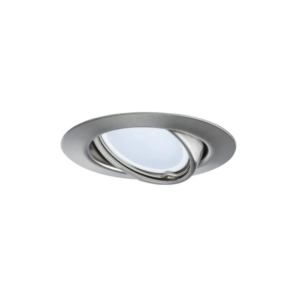 Paulmann Inbouwspot EBL Base Geborsteld RVS Rond 5W Kantelbaar 3st
