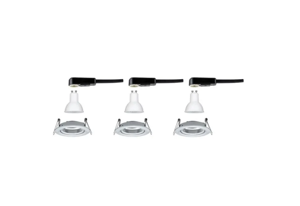 Paulmann Inbouwspot Nova Aluminium Rond 6,5W 3-Stap Dimbaar Kantelbaar 3st