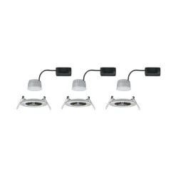 Paulmann Inbouwspot Nova Coin Rond 3-stap Dimbaar Vast 3st
