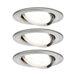 Paulmann Inbouwspot Nova Geborsteld RVS Rond 6,5W Kantelbaar 3st