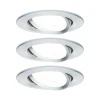 Paulmann Inbouwspot Nova Geborsteld Aluminium Rond 6,5W Kantelbaar 3st