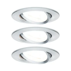 Paulmann Inbouwspot Nova Geborsteld Aluminium Rond 6,5W Kantelbaar 3st