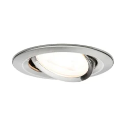Paulmann Inbouwspot Nova Geborsteld RVS Rond 6,5W 3-Stap Dimbaar Kantelbaar