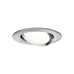 Paulmann Inbouwspot Nova Geborsteld RVS Rond 6,5W 3-Stap Dimbaar Kantelbaar 3st