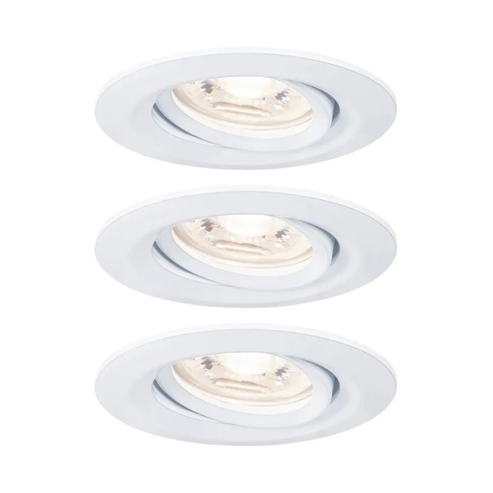 Paulmann Inbouwspot Nova Mini Mat Wit Rond 4W Kantelbaar 3st