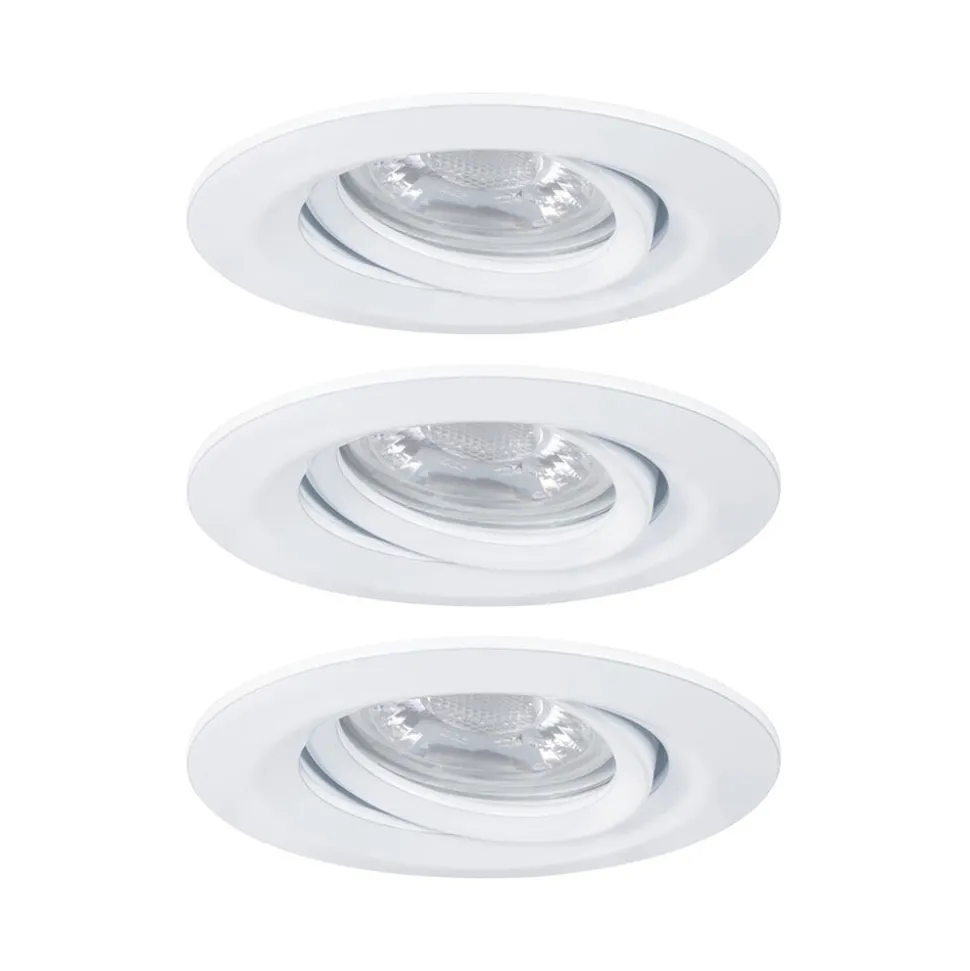 Paulmann Inbouwspot Nova Mini Mat Wit Rond 4W Kantelbaar 3st