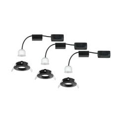 Paulmann Inbouwspot Nova Mini Mat Zwart Rond 4W IP44 3st