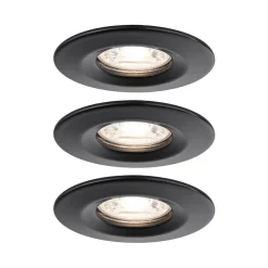 Paulmann Inbouwspot Nova Mini Mat Zwart Rond 4W IP44 3st