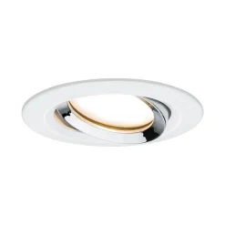 Paulmann Inbouwspot Nova Plus Mat Wit Chroom Rond 6W Dimbaar Kantelbaar IP65
