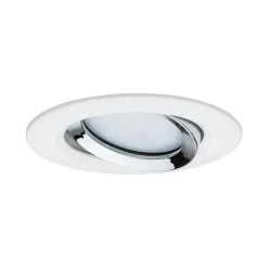 Paulmann Inbouwspot Nova Plus Mat Wit Chroom Rond 6W Dimbaar Kantelbaar IP65