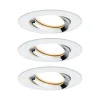 Paulmann Inbouwspot Nova Plus Mat Wit Chroom Rond 6W Dim Kantelbaar IP65 3st